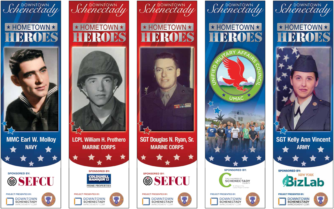 DSIC and City of Schenectady Unveil 2017 Hometown Heroes Banners